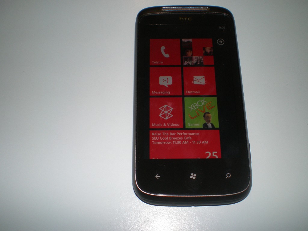 HTC 7 Mozart Start Screen