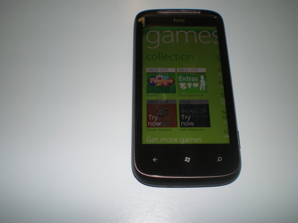 HTC 7 Mozart Games Hub